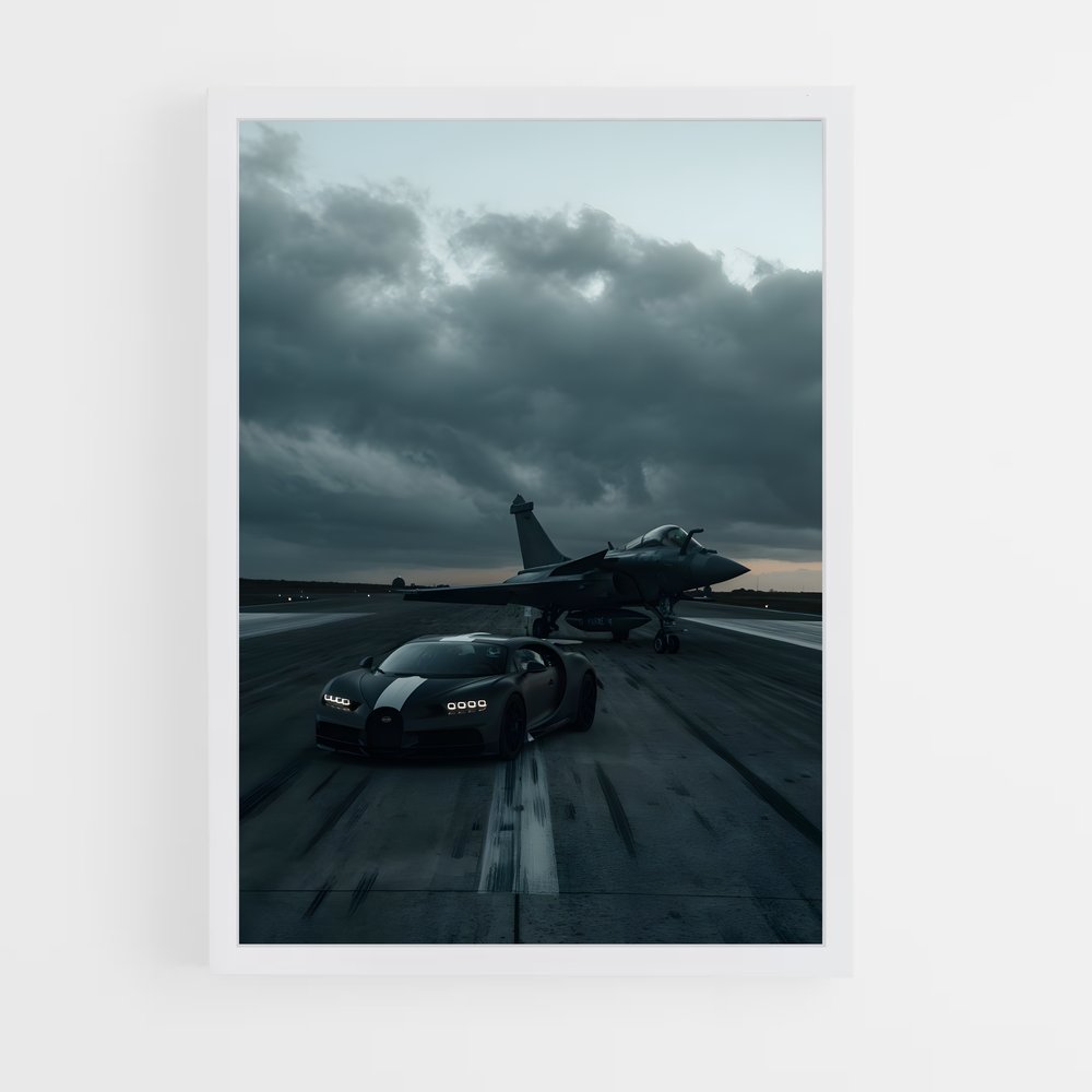 Poster Chiron Noir – affiche Bugatti (vue 3)